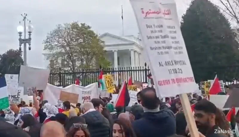Акция в поддержку Палестины в Вашингтоне собрала более 100 тысяч человек